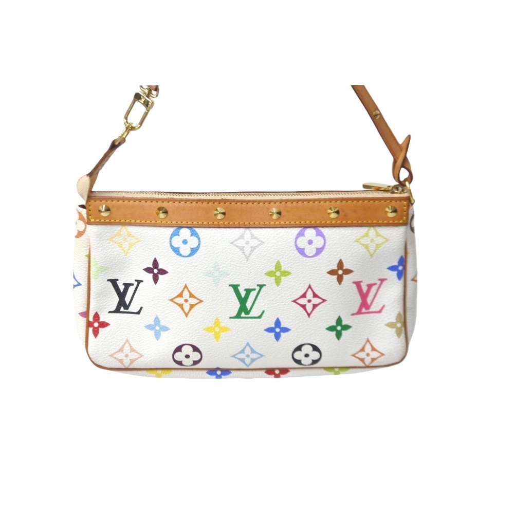 Louis Vuitton Multicolore Murakami Accessoires Takashi Pochette White - Picture 3 of 9